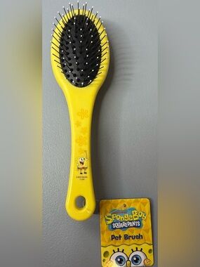 SpongeBob SquarePants themed dual ended brush boar brush bristle brush dog pets